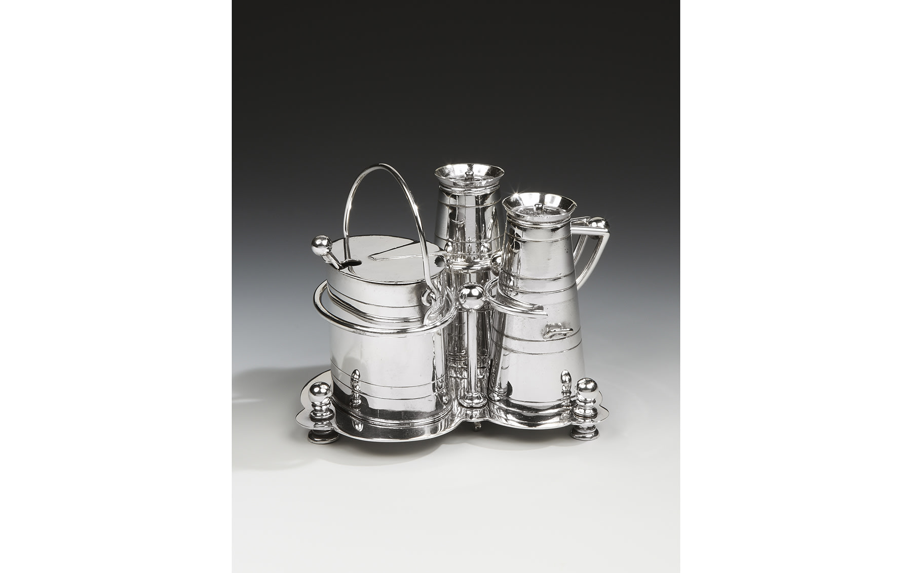 SilverPlated Condiment Set, Christopher Johnson & Co, c. 1940s